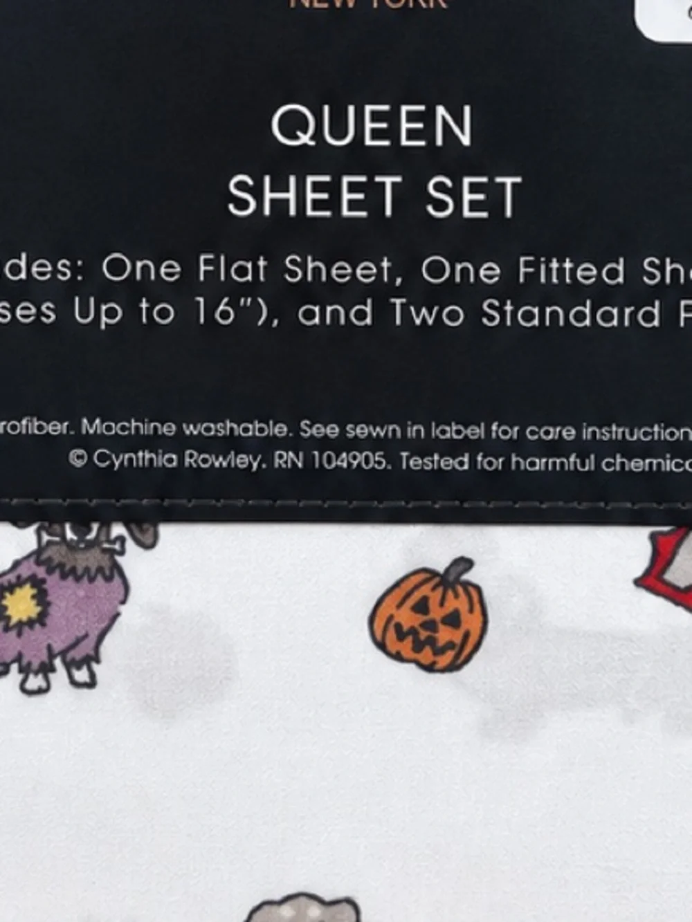 Cynthia Rowley Dachshund Halloween Queen Sheet Set 4pc NEW Dog Weiner Costume